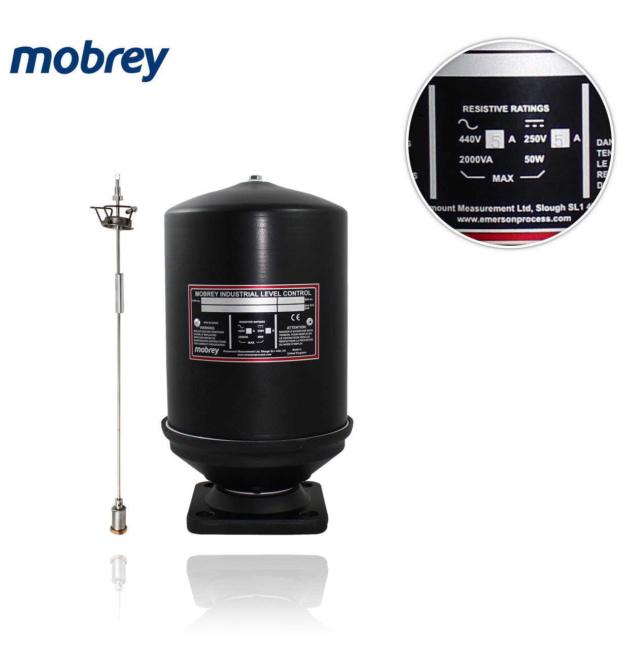 BD12/2 PN25 2 WITH DIFF.25 MOBREY VERTICAL LEVEL SWITCH