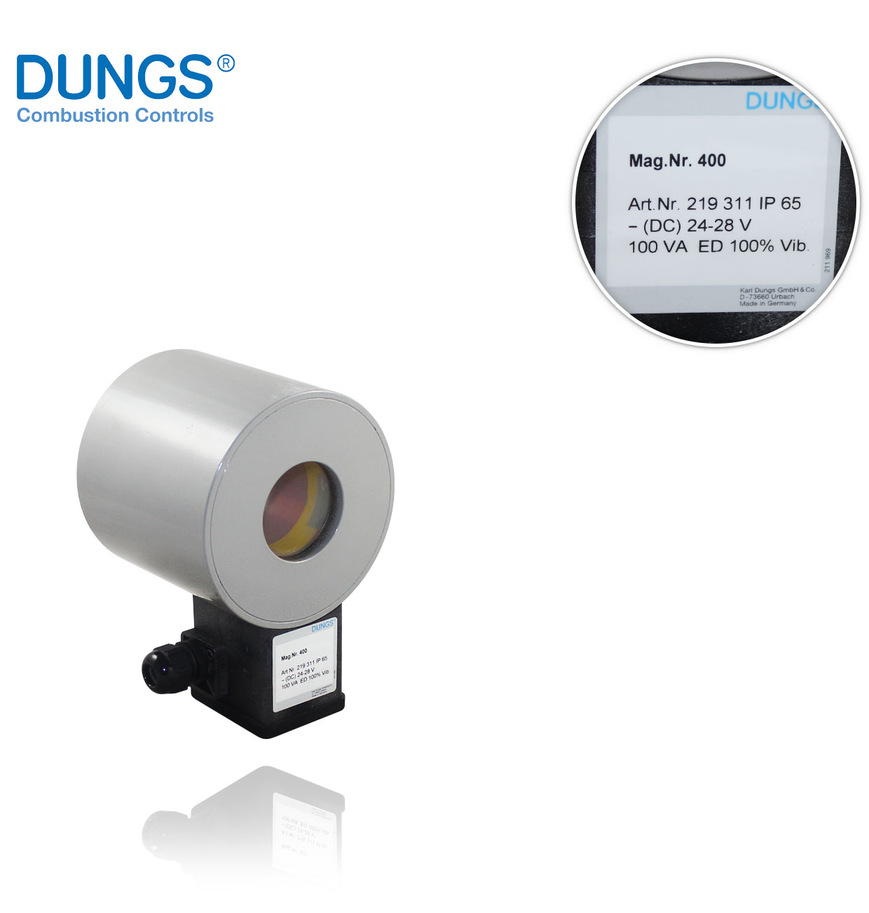 DUNGS NR-400 24-28VDC  IP 65 COIL