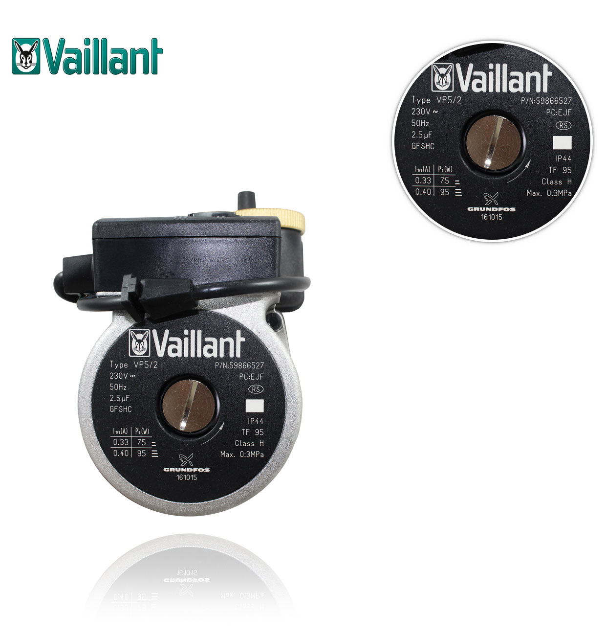 VAILLANT 160928 PUMP VM- VMW 242- VMW282 3/5- VMI w/air separator