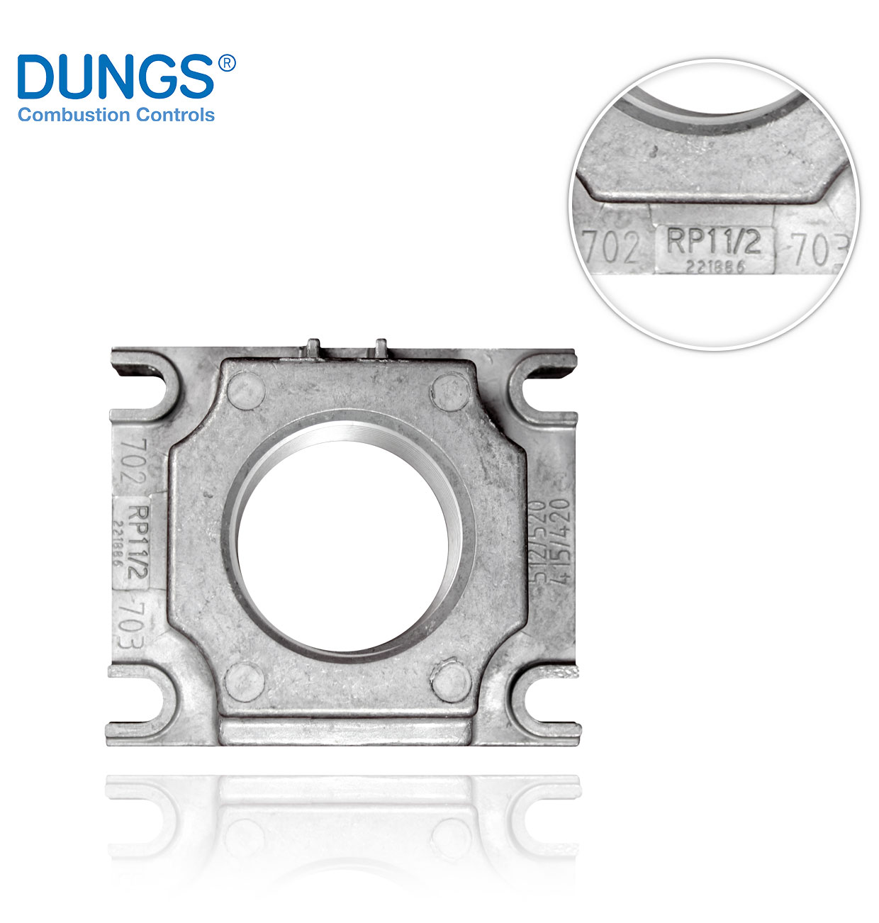 R1"1/2 DUNGS FLANGE WITH PLUG FOR 512/11+520/11 DMV
