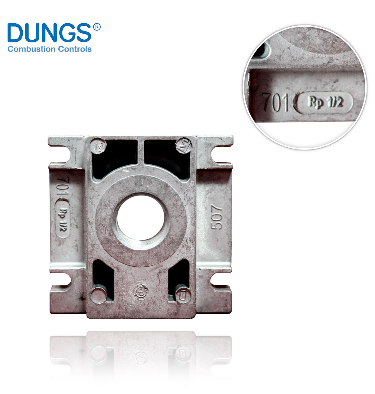 DUNGS FLANGE with R1/2" PLUG FOR DMV 507/11