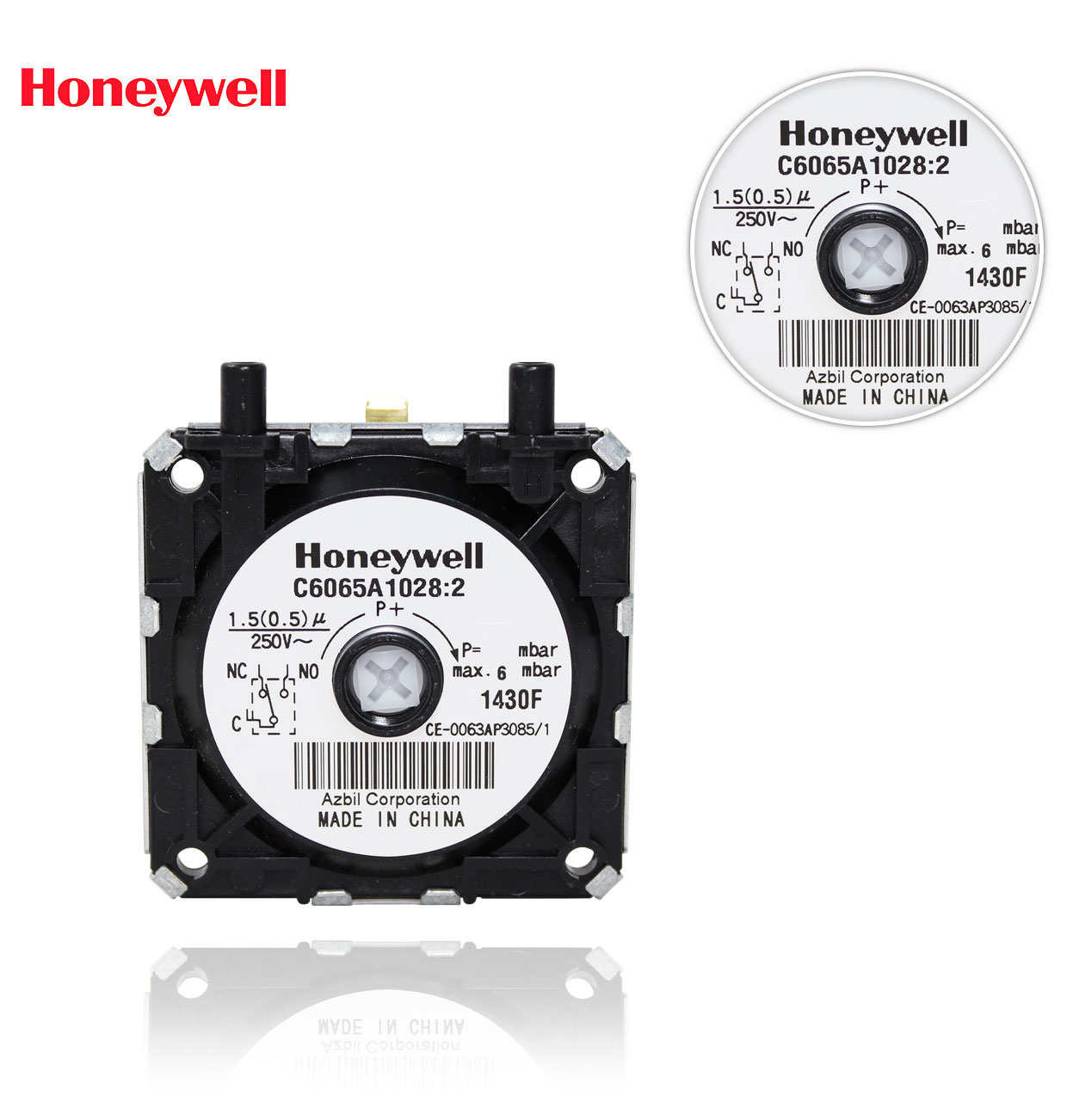 C 6065 A 1028 HONEYWELL adjustable DIFFERENTIAL PRESSURE SWITCH
