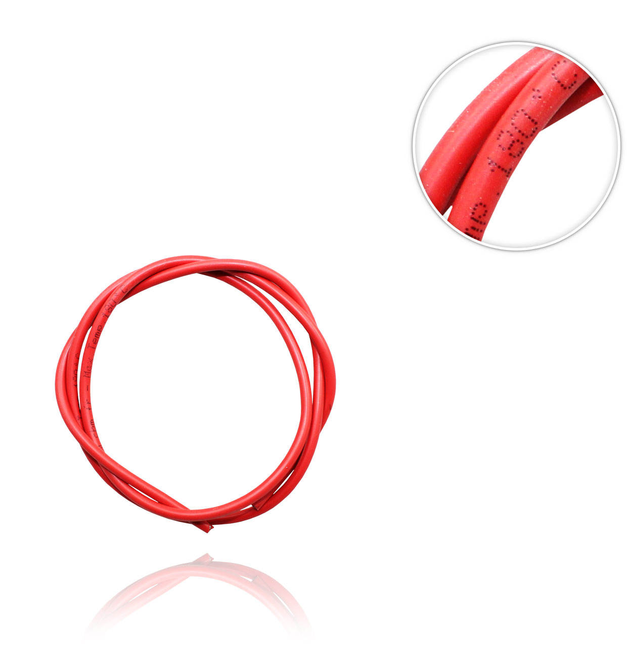 1- D4mm RED HIGH-TEMPERATURE SILICONE CABLE