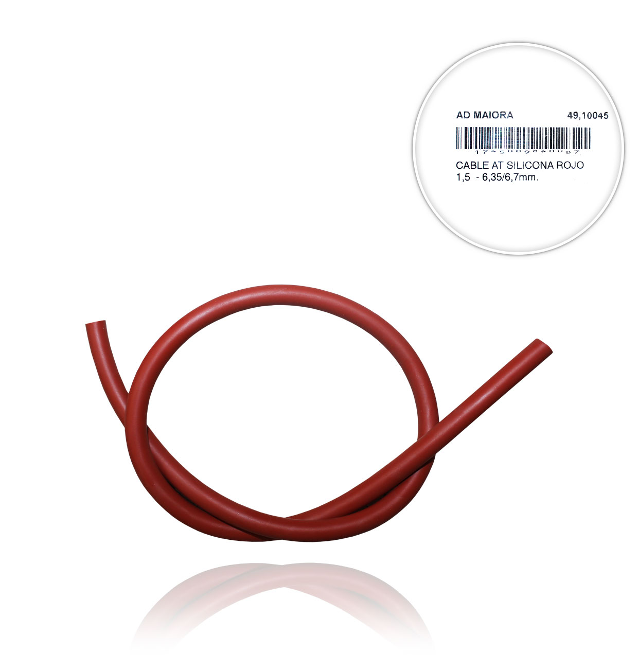 AT SILICONE RED CABLE 1.5  - 6.35/6.7mm.