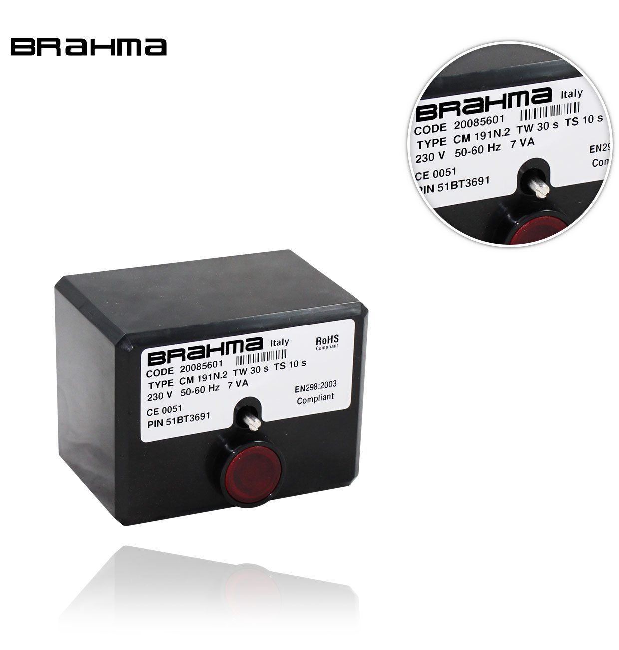 CM 191.2R TW10  TS10   BRAHMA GAS CONTROL BOX