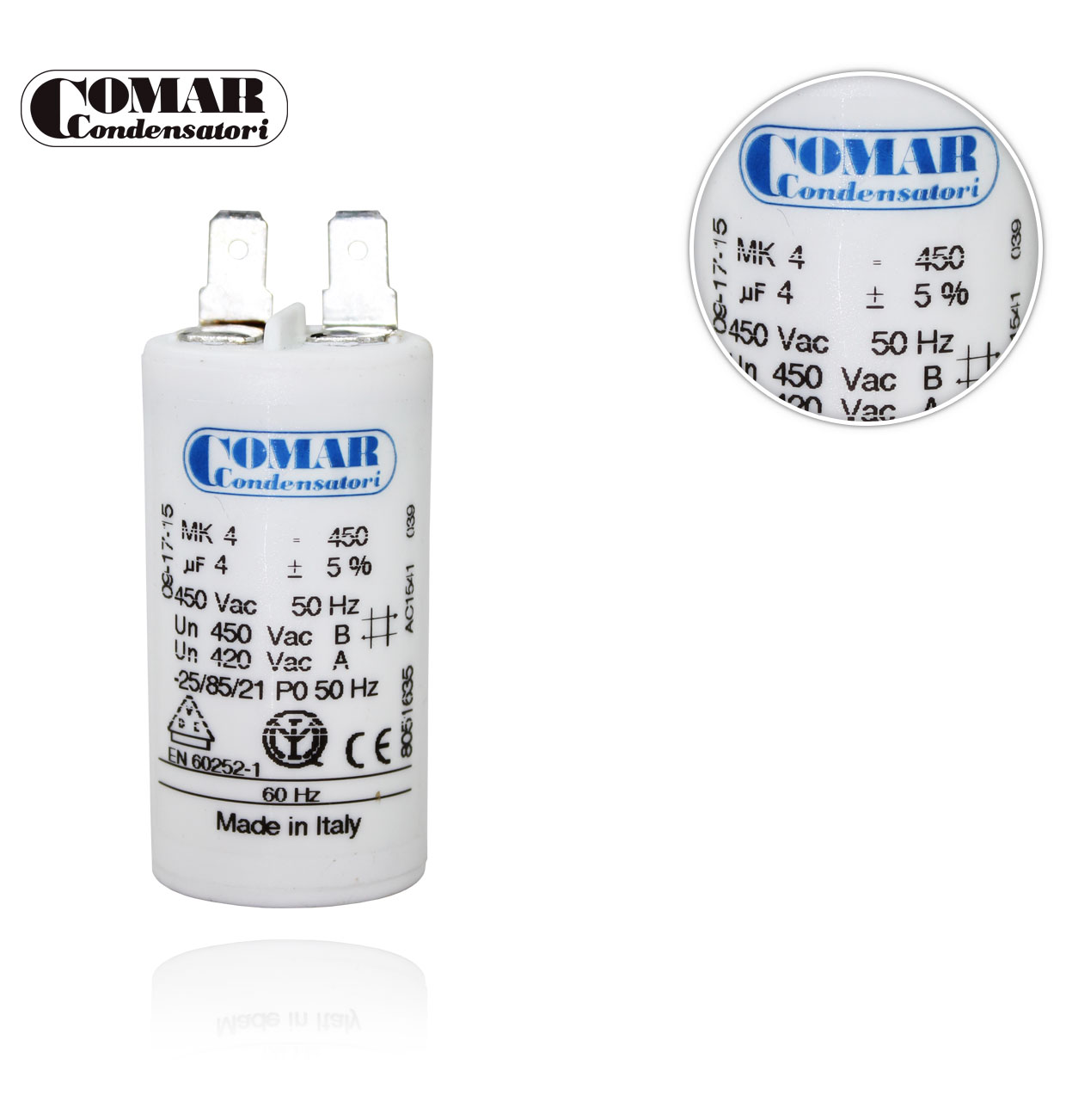 CON/ 4µF 450V WITHOUT SCREW 30x55 S.F. CAPACITOR