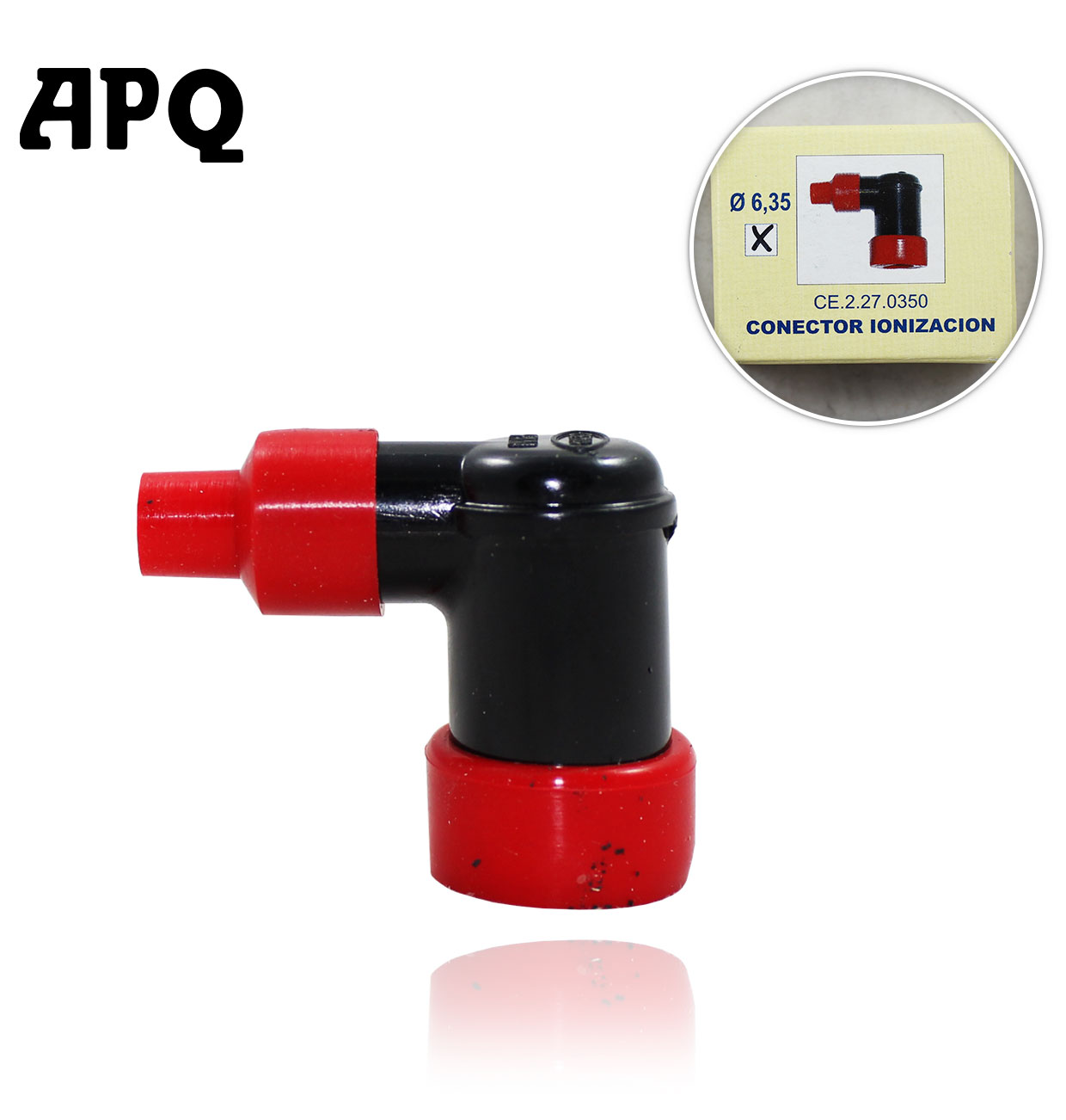 A.T. CAP 6.35  RED ELBOW CONNECTOR