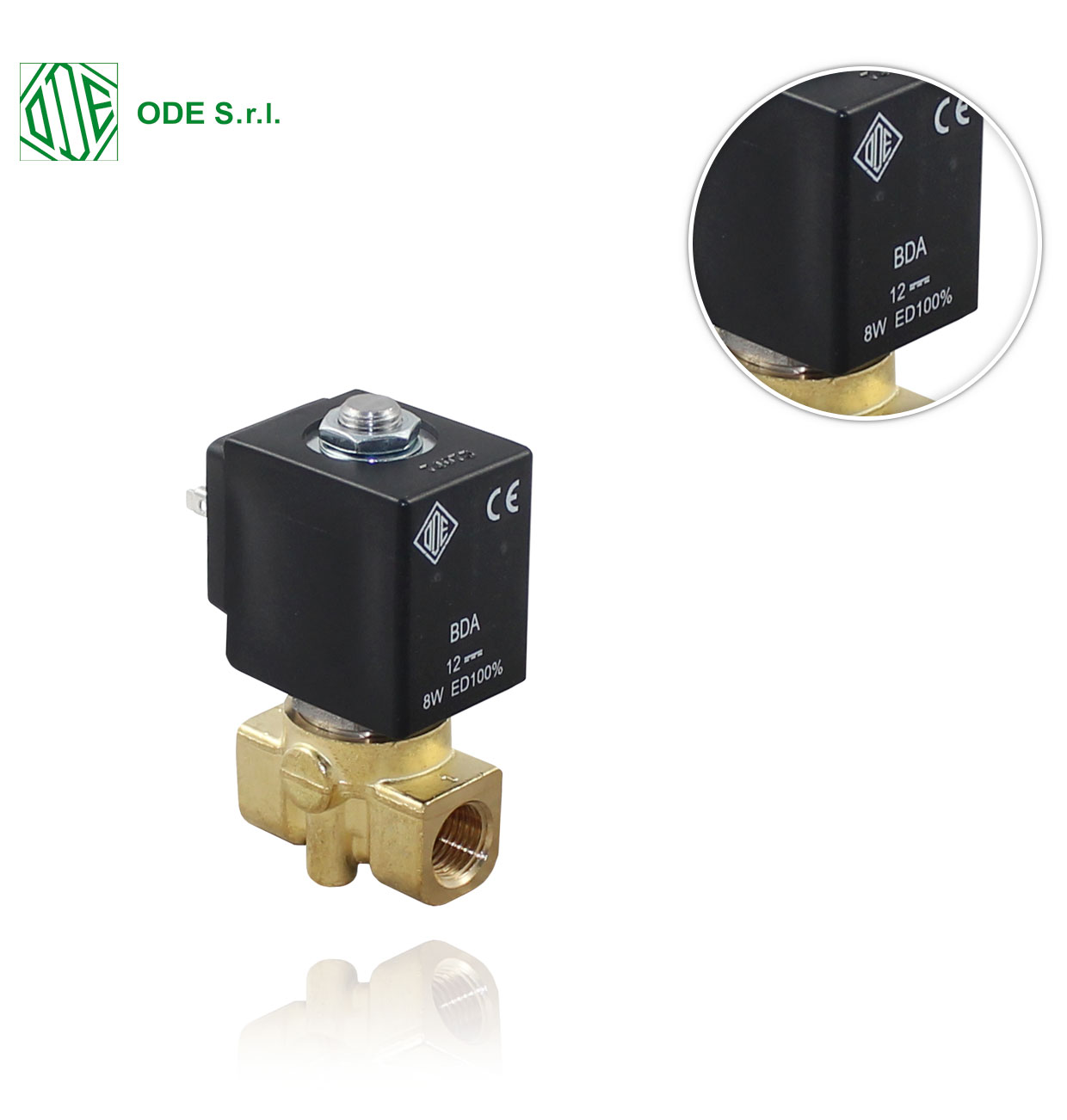 2-way NC R1/4" 8W for gas oil 12V dc A.direct ODE SOLENOID VALVE