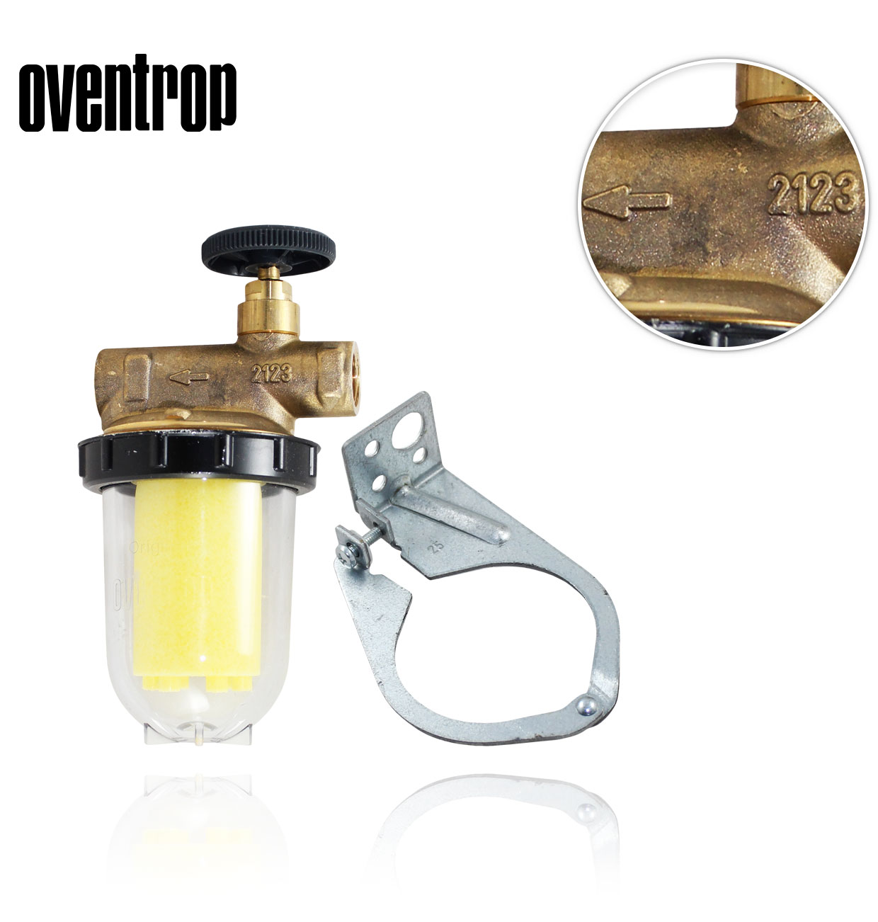 3/8" OVENTROP GAS OIL FILTER with 50-75µm SIKU filter and with flow regulator