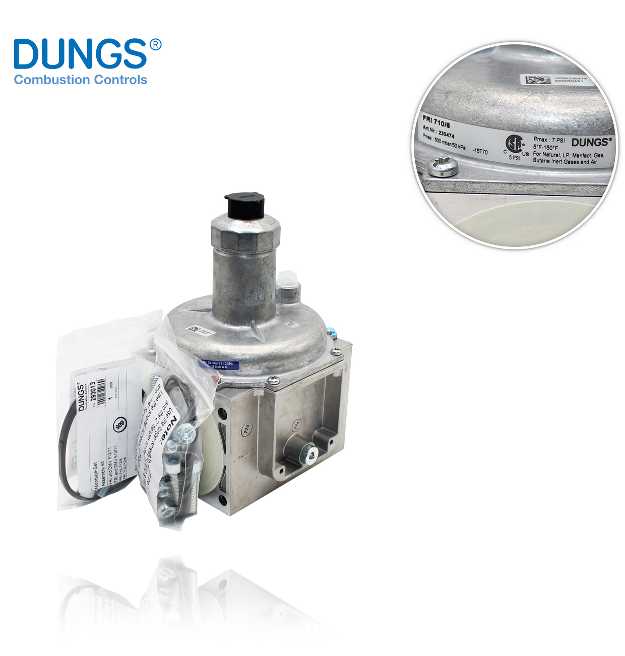 DUNGS 230474 FRI 710/6 PS 4-12" WC REGULATOR WITH FILTER