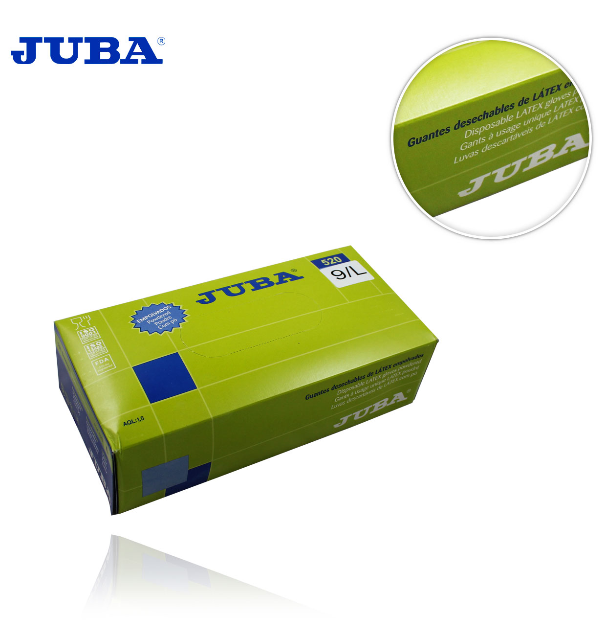 L 520 JUBA NATURAL LATEX GLOVE (100-unit BOX)