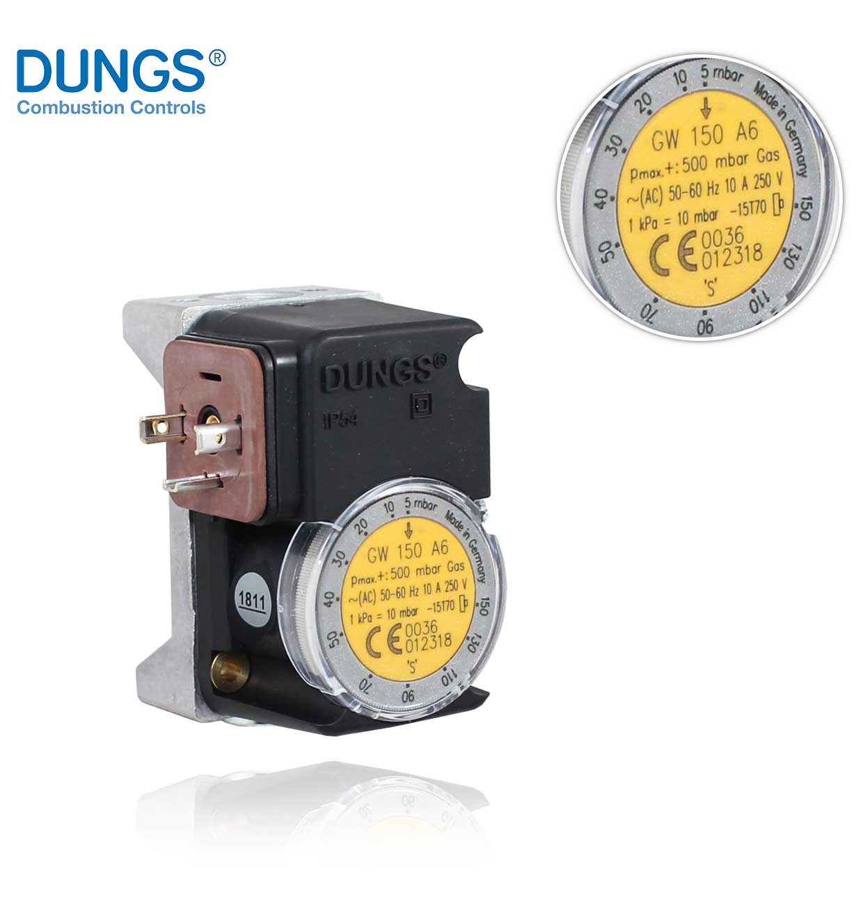 DUNGS 229961 GW 150 A6 5÷150mbar. FOR PRESSURE SWITCH DOUBLE PRESSURE SWITCH