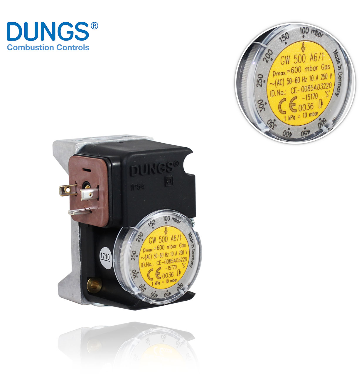 DUNGS 242678 GW 500 A6/1, 100/500mbar, PRESSURE SWITCH with time delay