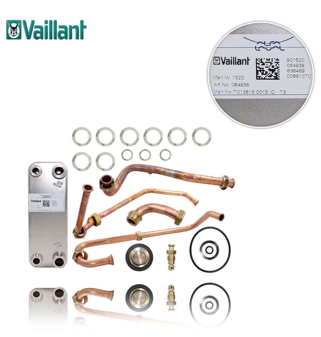 VAILLANT 0020073793 / 065034 VCM/VCW PLATE EXCHANGER
