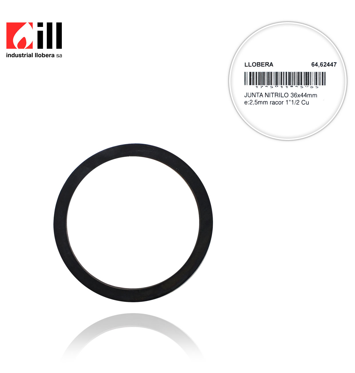 36x44mm thickness:2.5mm fitting 1"1/2 Cu NITRILE GASKET