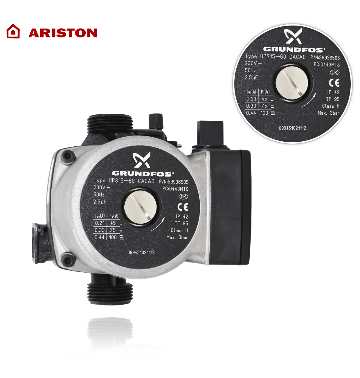 ARISTON 996613 UPS 15-50 CACAO 100W VERTICAL 1 CONNECTION PUMP KIT+JOLLY  NEW GENUS