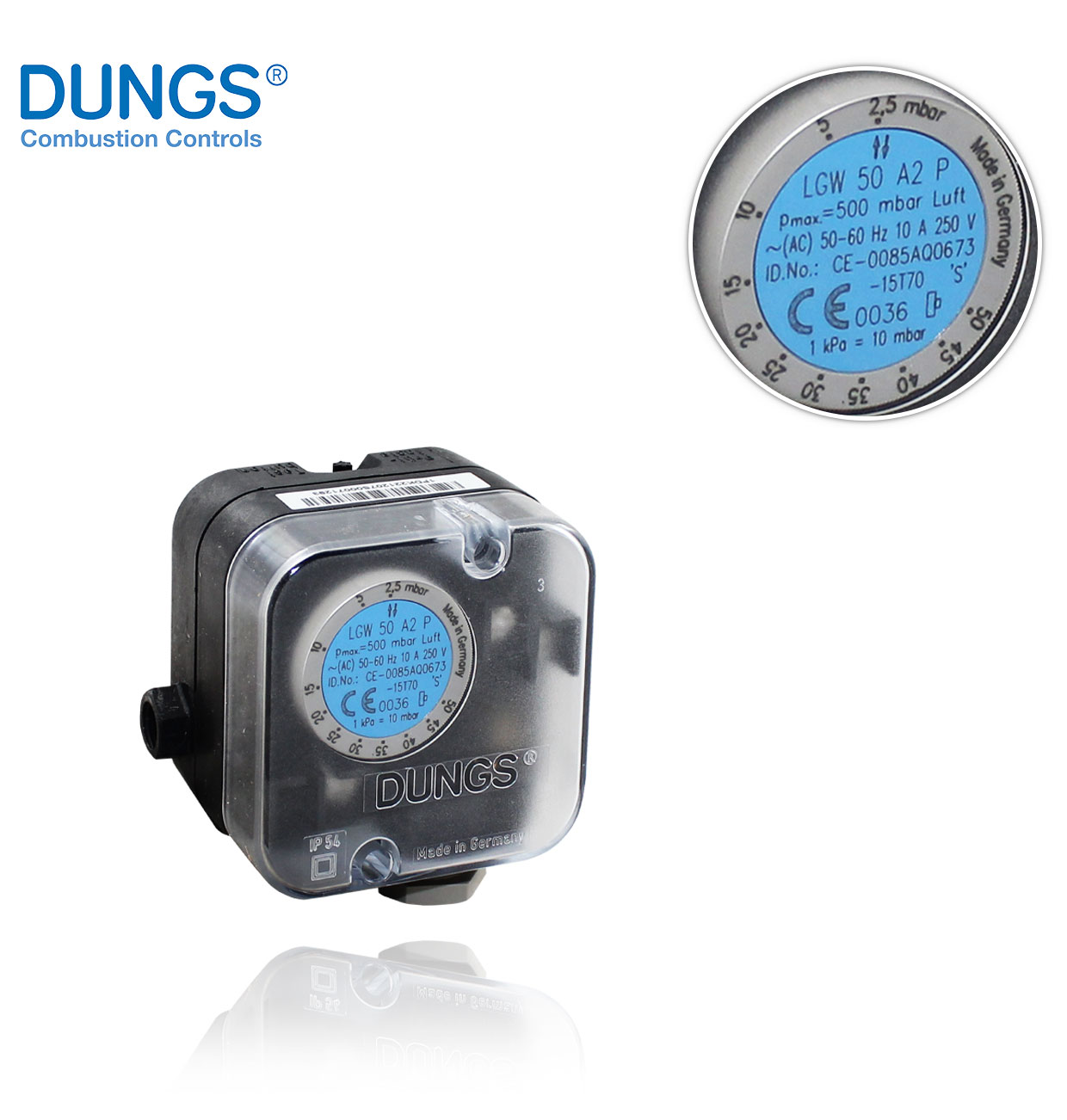 LGW 50 A2P DUNGS TOUCH PRESSURE SWITCH