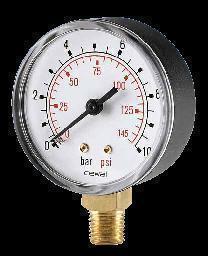 D40 0/10bar R1/8G CONICAL RADIAL MANOMETER WITH ABS