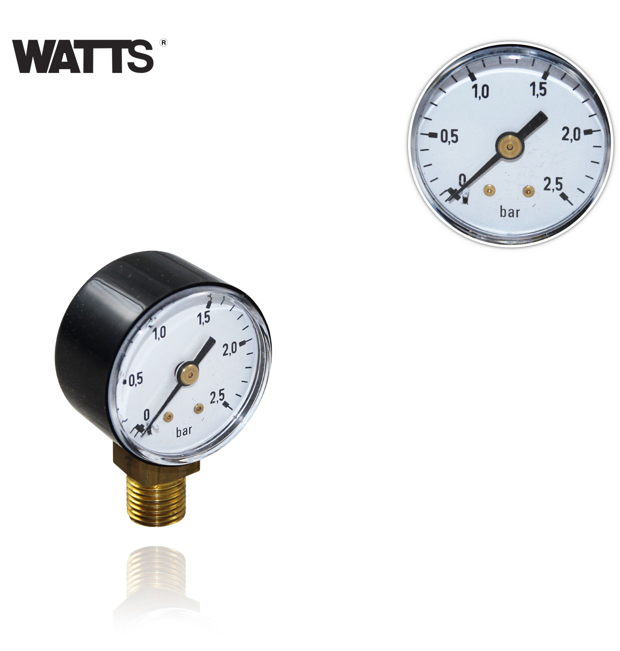 D40 0/2.5bar.  R1/4G RADIAL MANOMETER WITH ABS