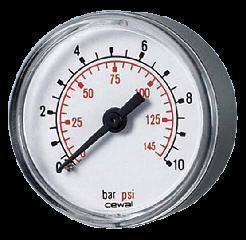 D40 0/6bar R1/8G REAR CONICAL MANOMETER WITH ABS