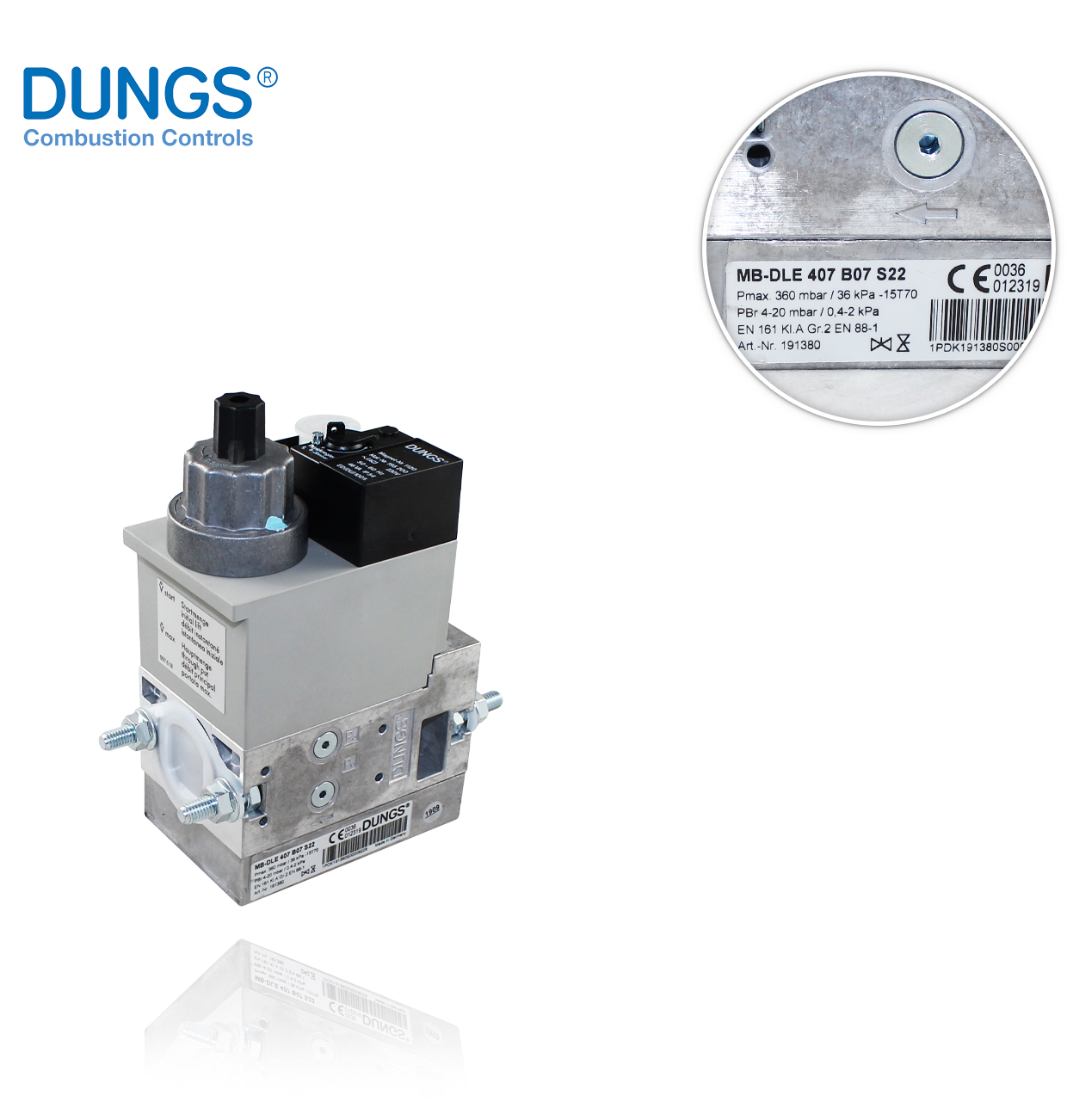 MB-DLE 407 B07 S22  DUNGS MULTIBLOCK (WITHOUT PRESSURE SWITCH)