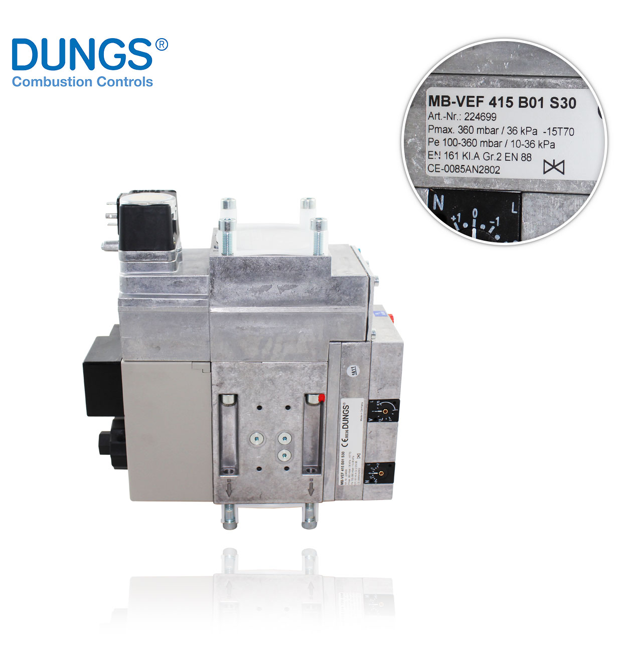 DUNGS 224699 DUNGS MB-VEF 415 S30 Rp 1"1/2 Pe  100-360mbar MULTIBLOCK