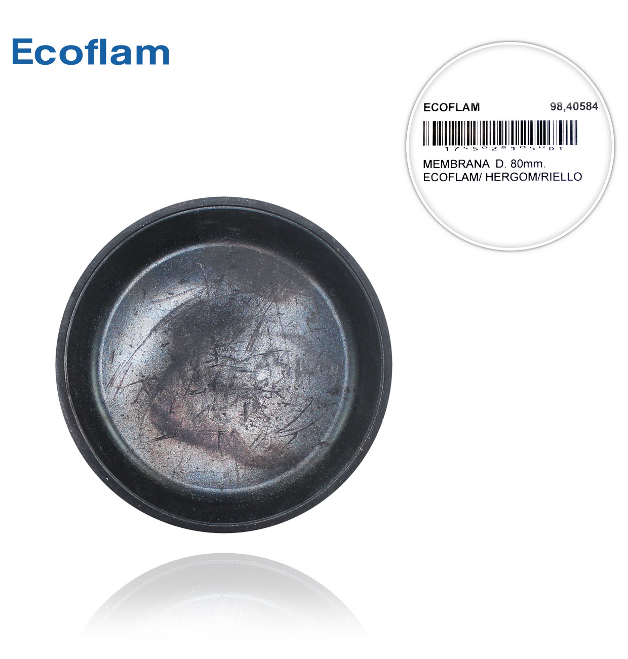 D. 80mm ECOFLAM/ HERGOM/RIELLO MEMBRANE without holes