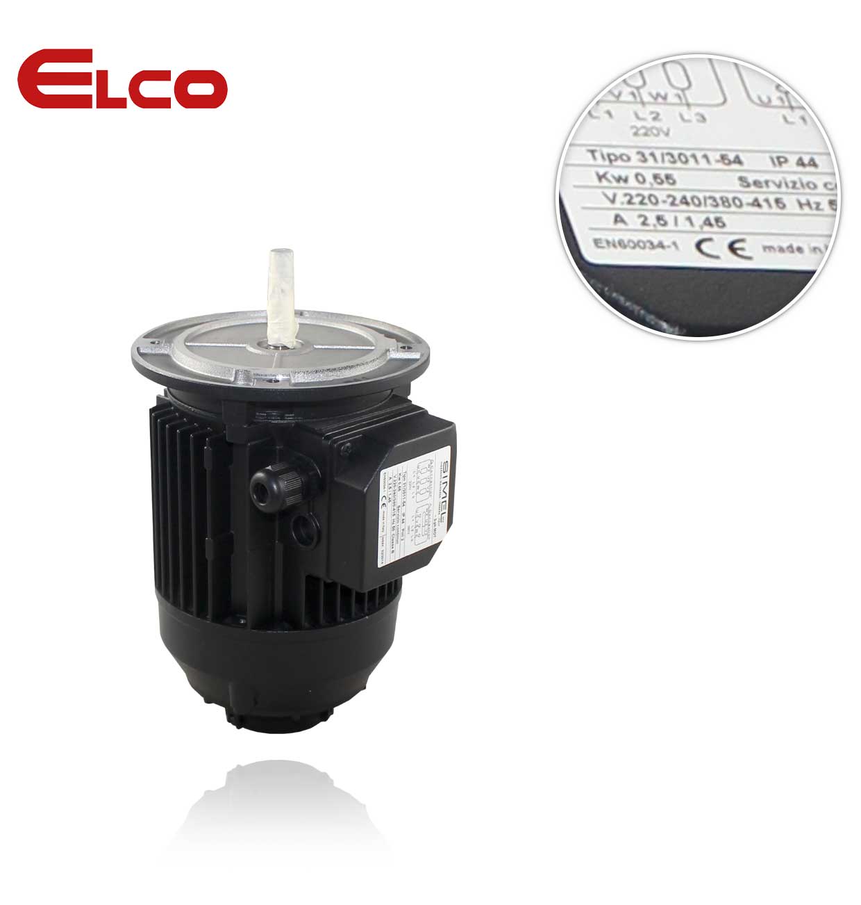 ELCO/ ECOFLAM  0.55KW 230-400 V D19 T31/3011-54 MOTOR