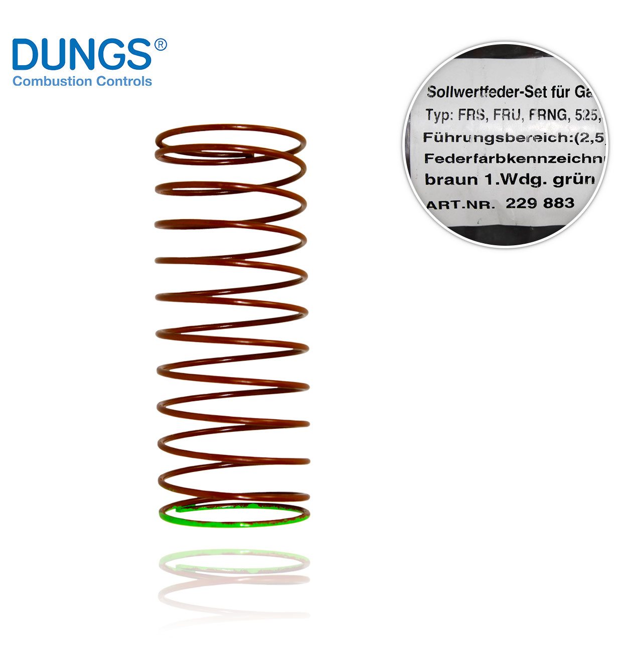BROWN SPRING FOR FRS 5065/5080 2.5-9mbar DUNGS