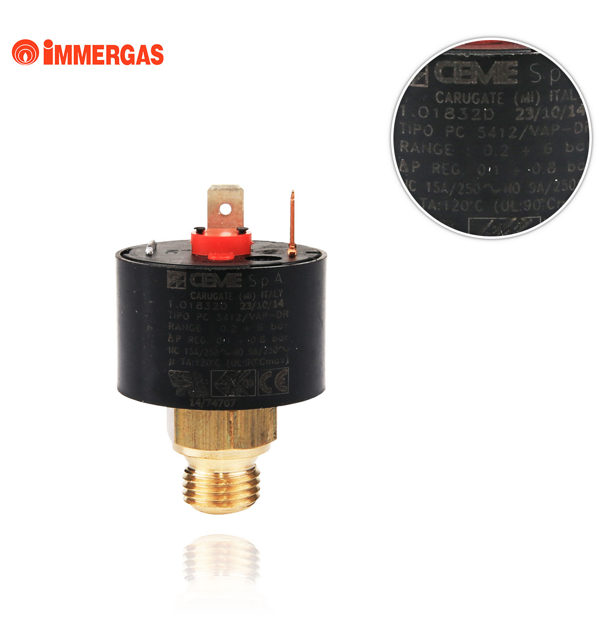 1/4"M   ABSOLUTE PRESSURE SWITCH IMMERGAS 1018320
