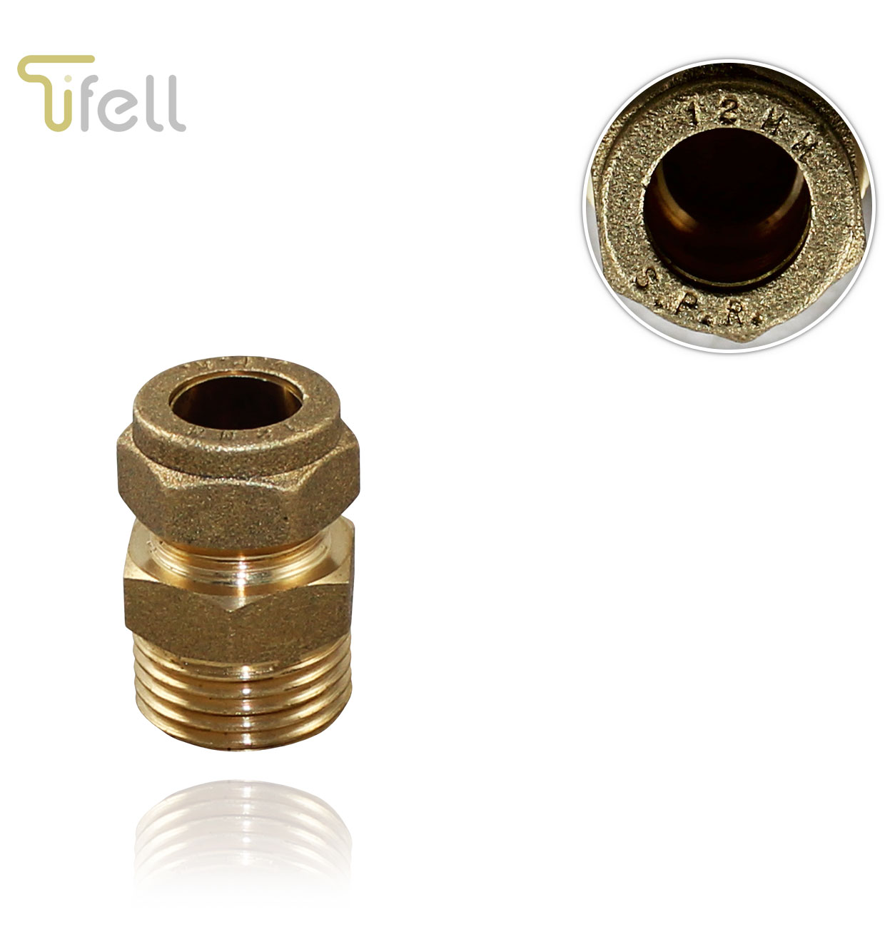 1/2M-12 TIFELL SECUFELL STRAIGHT COMPRESSION CONNECTOR