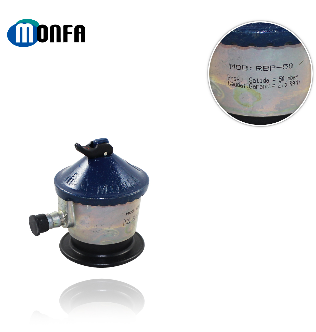 50mbar PRESSURE REDUCING VALVE SINGLE-PHASE outlet nozzle