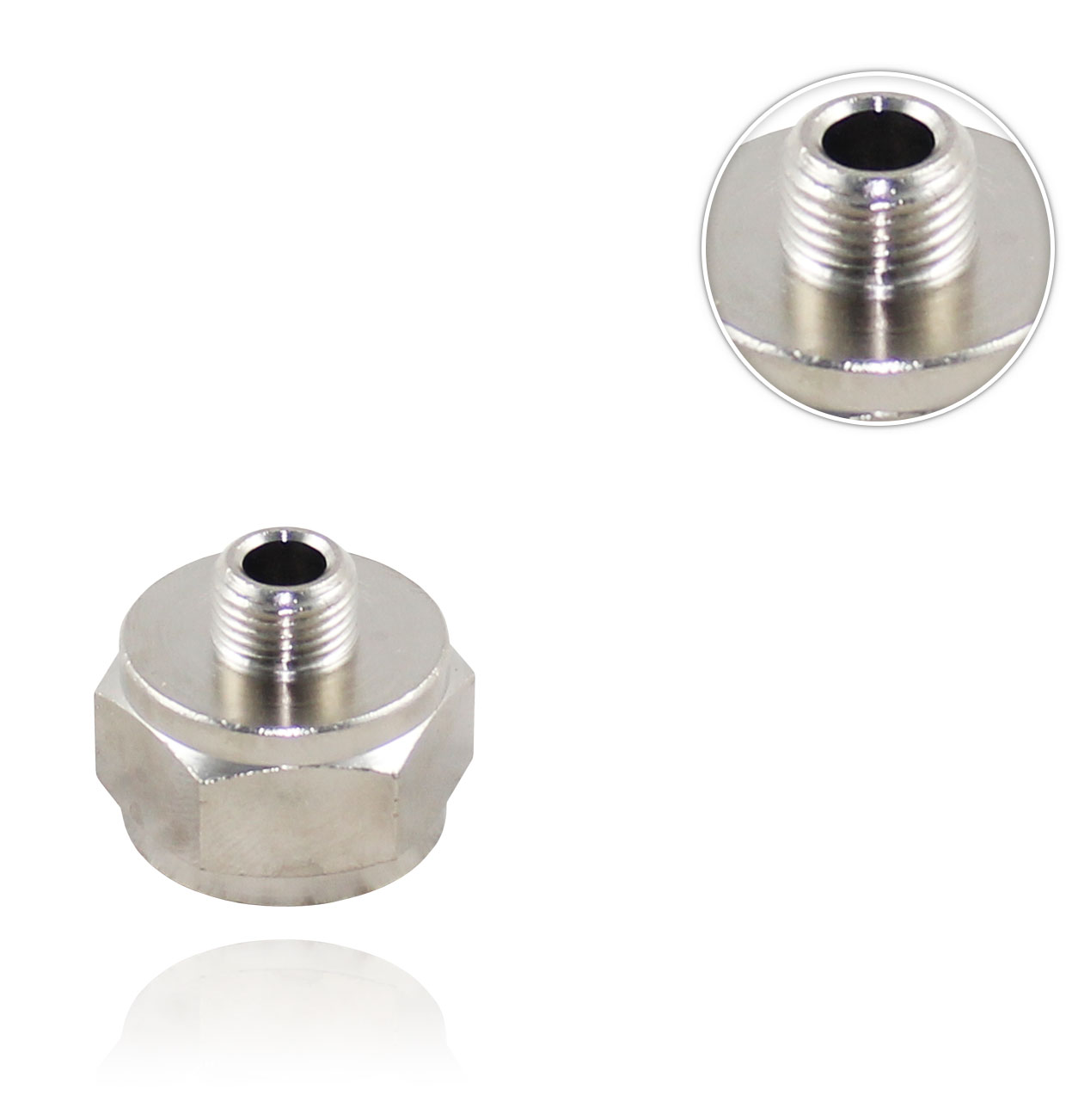 F3/8"(12/27) x M1/8"( 5/10) CONICAL REDUCER