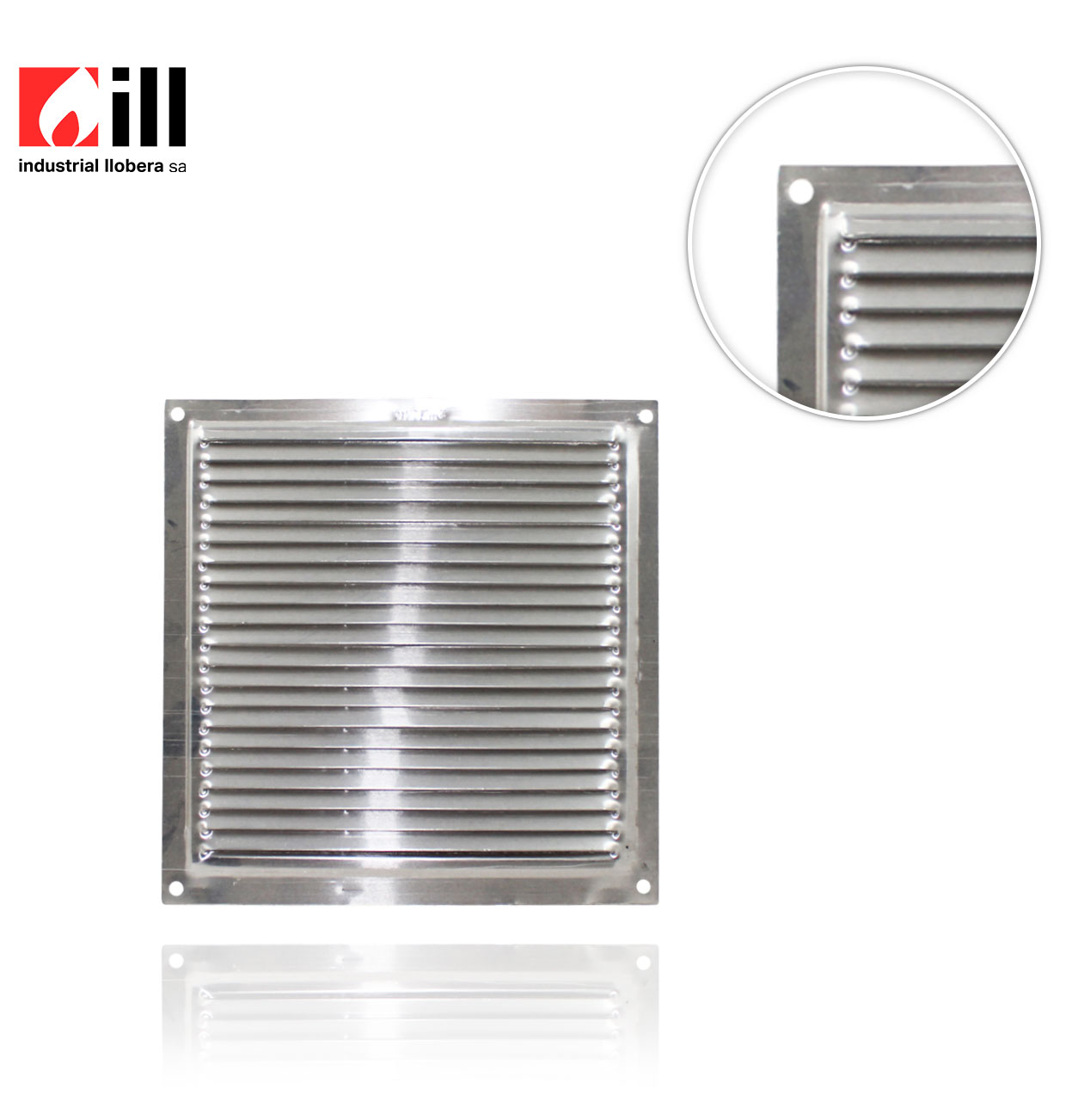 20x20cm SILVER-PLATED VENTILATION GRILLE