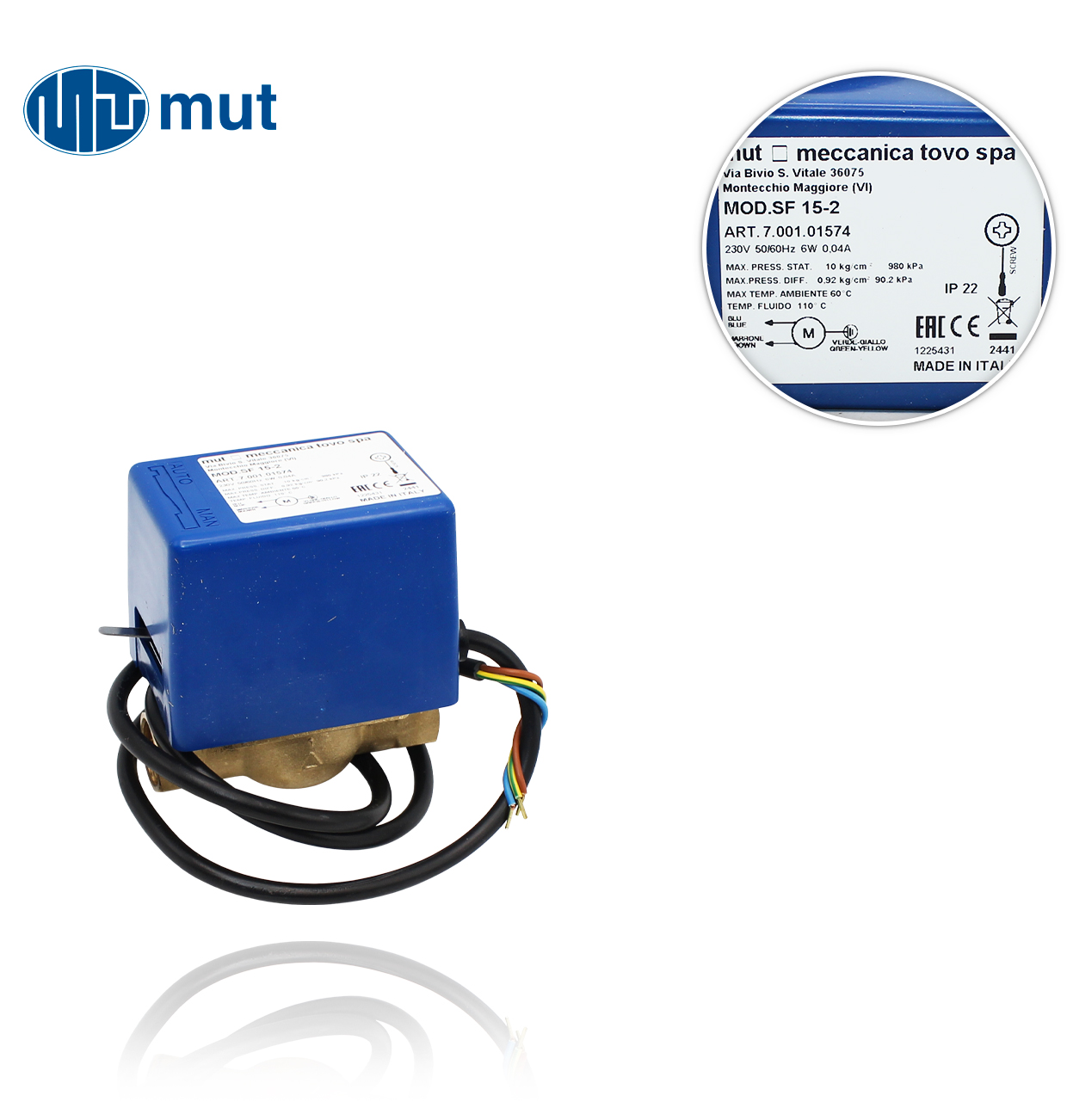 SF 15-2 HH R1/2" 2-way without microswitch 230V MUT ZONE