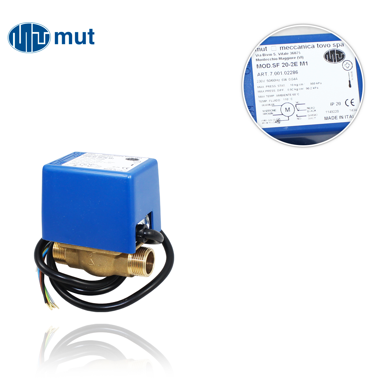 SF 20-2 E M1 MM R3/4" 2-way MUT ZONE with 230V microswitch