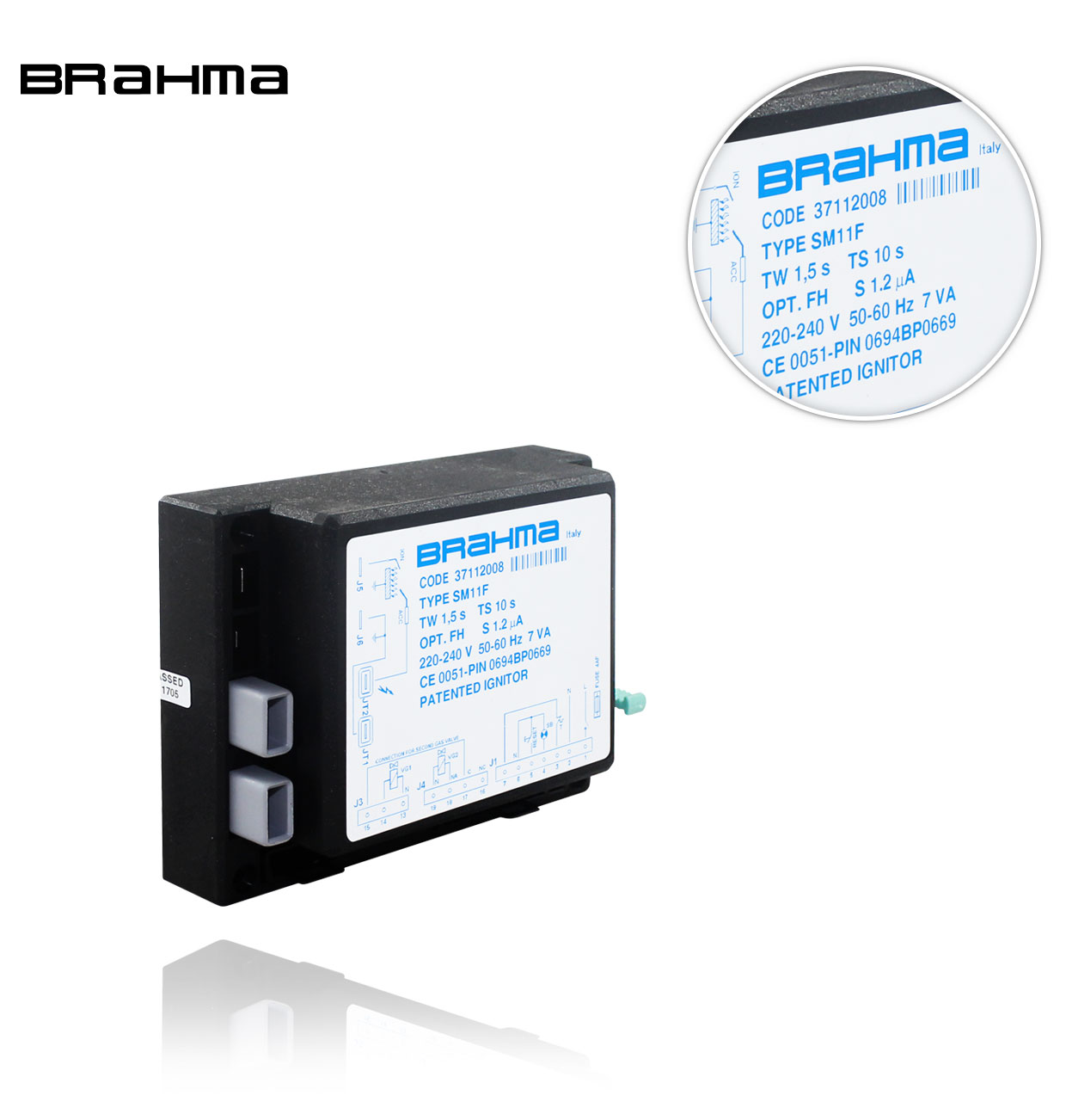 SM 11F TW1.5 TS10   BRAHMA MICROFLAT GAS CONTROL BOX