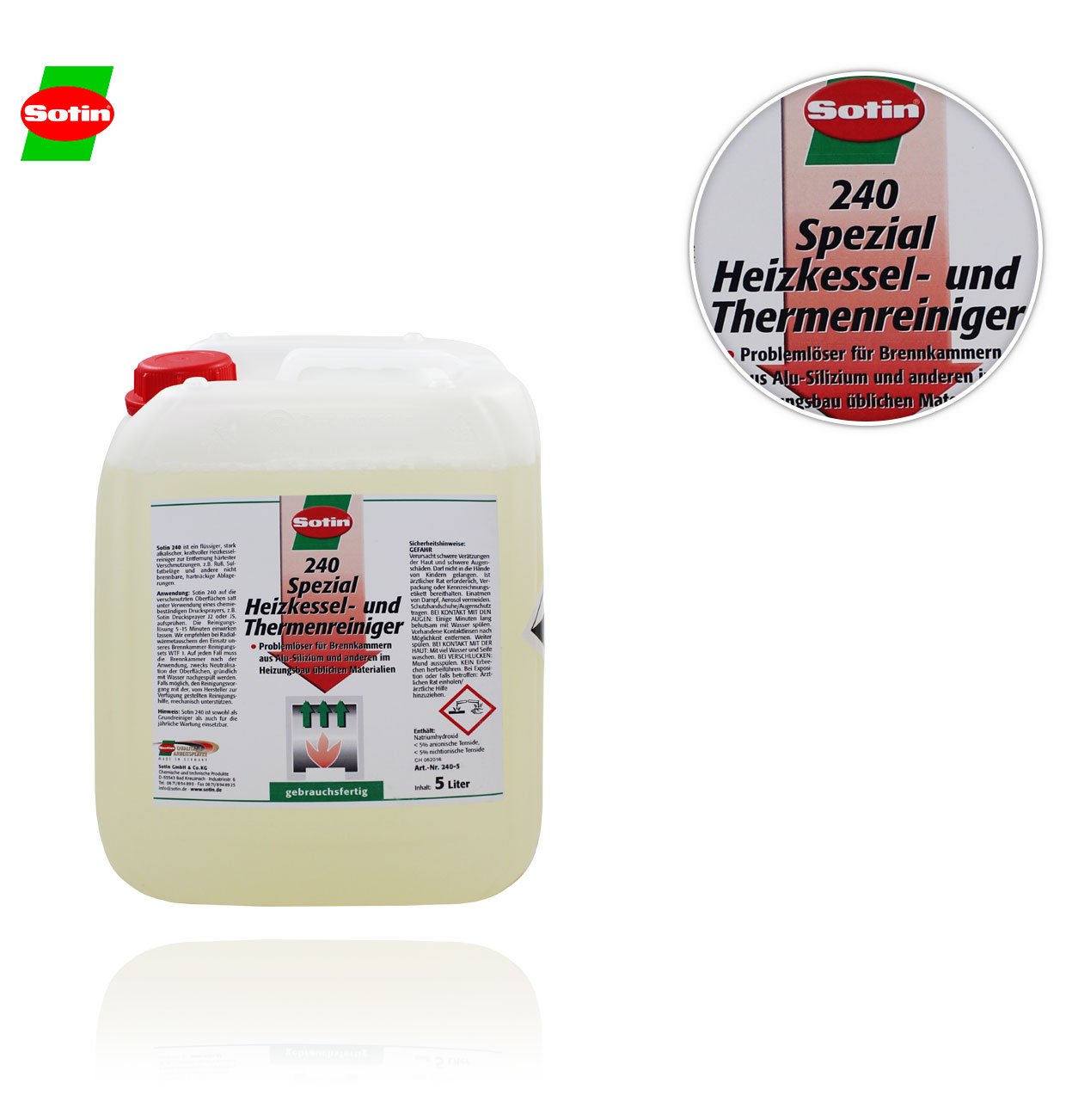 5L SOTIN 240 CLEANER FOR BOILERS AND HEATERS