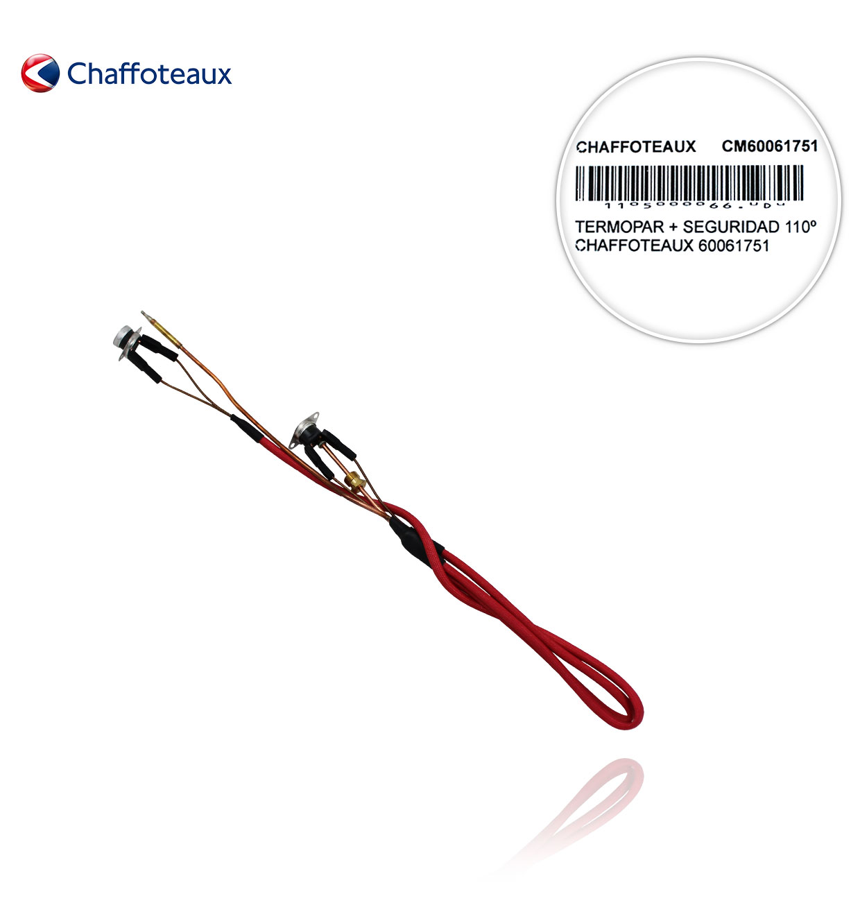 CHAFFOTEAUX 60061751 THERMOCOUPLE + 110º SAFETY THERMOSTAT