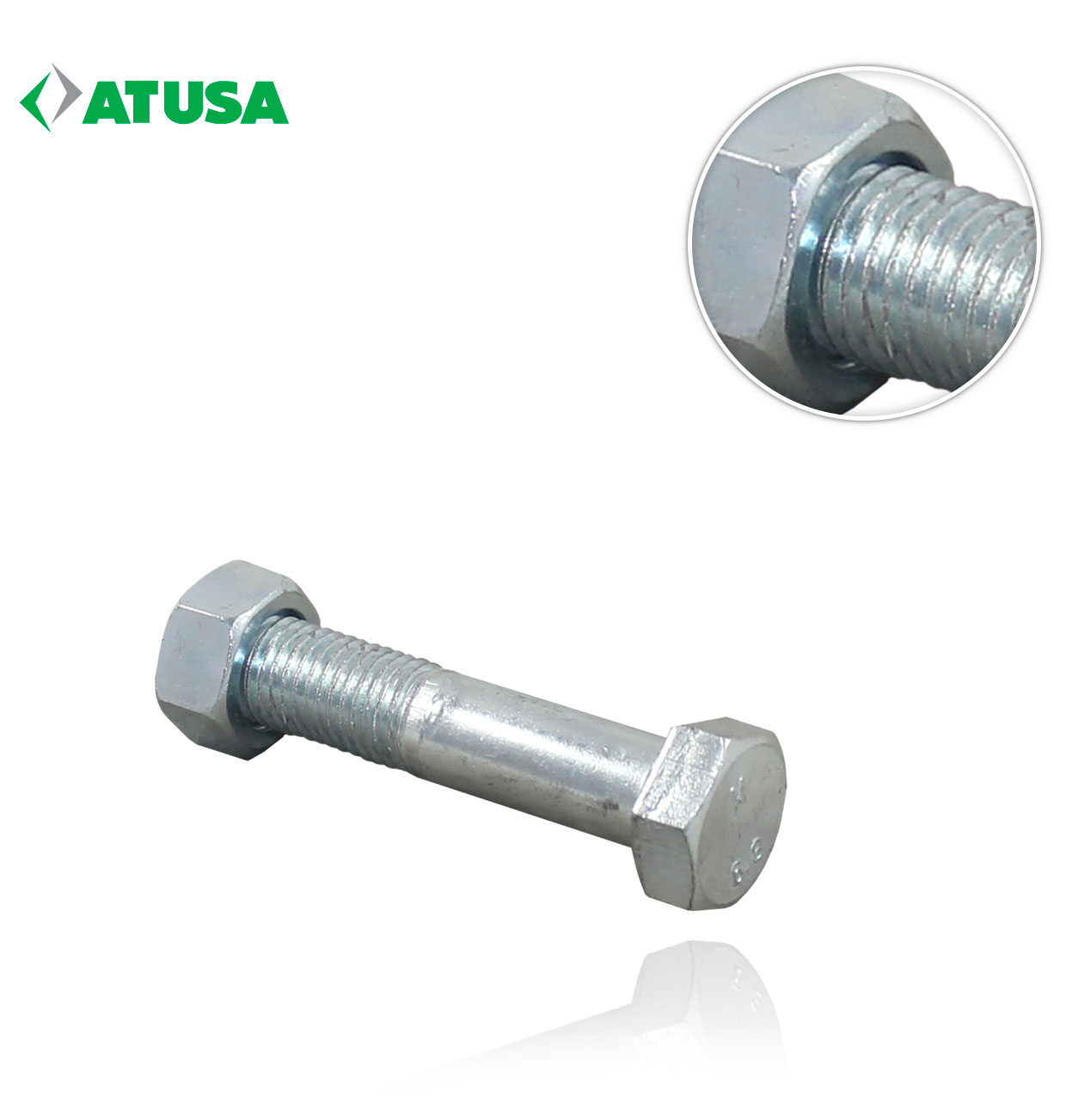SCREW WITH M16-80 ZINC-PLATED NUT