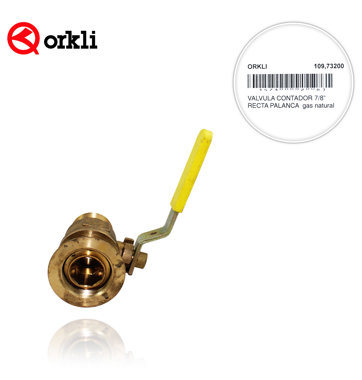 7/8" natural gas STRAIGHT LEVER METER VALVE