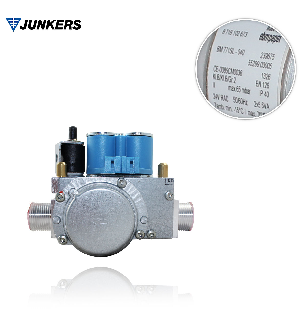 JUNKERS 8716102673 GAS VALVE BODY