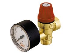 314430 1/2" 3bar MF CALEFFI SAFETY VALVE with manometer