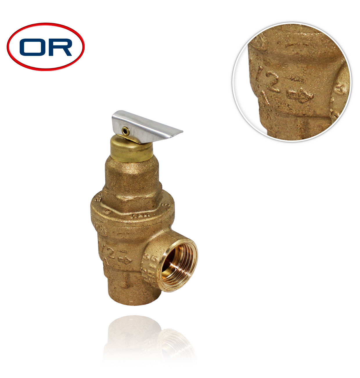 R1/2" 3bar FF SAFETY VALVE with membrane + fixed flow rate