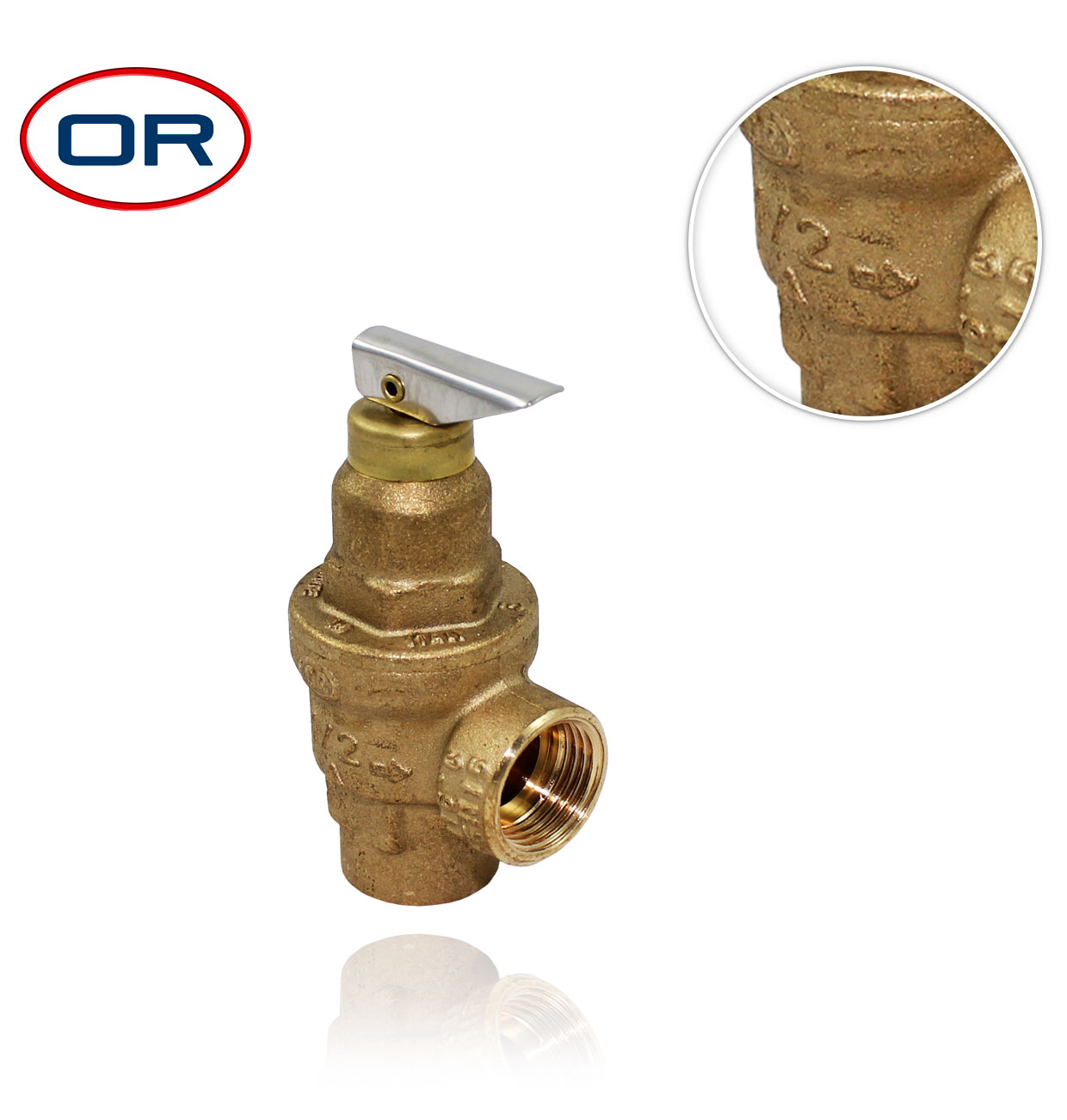 R1/2" 6bar FF SAFETY VALVE with membrane + fixed flow rate