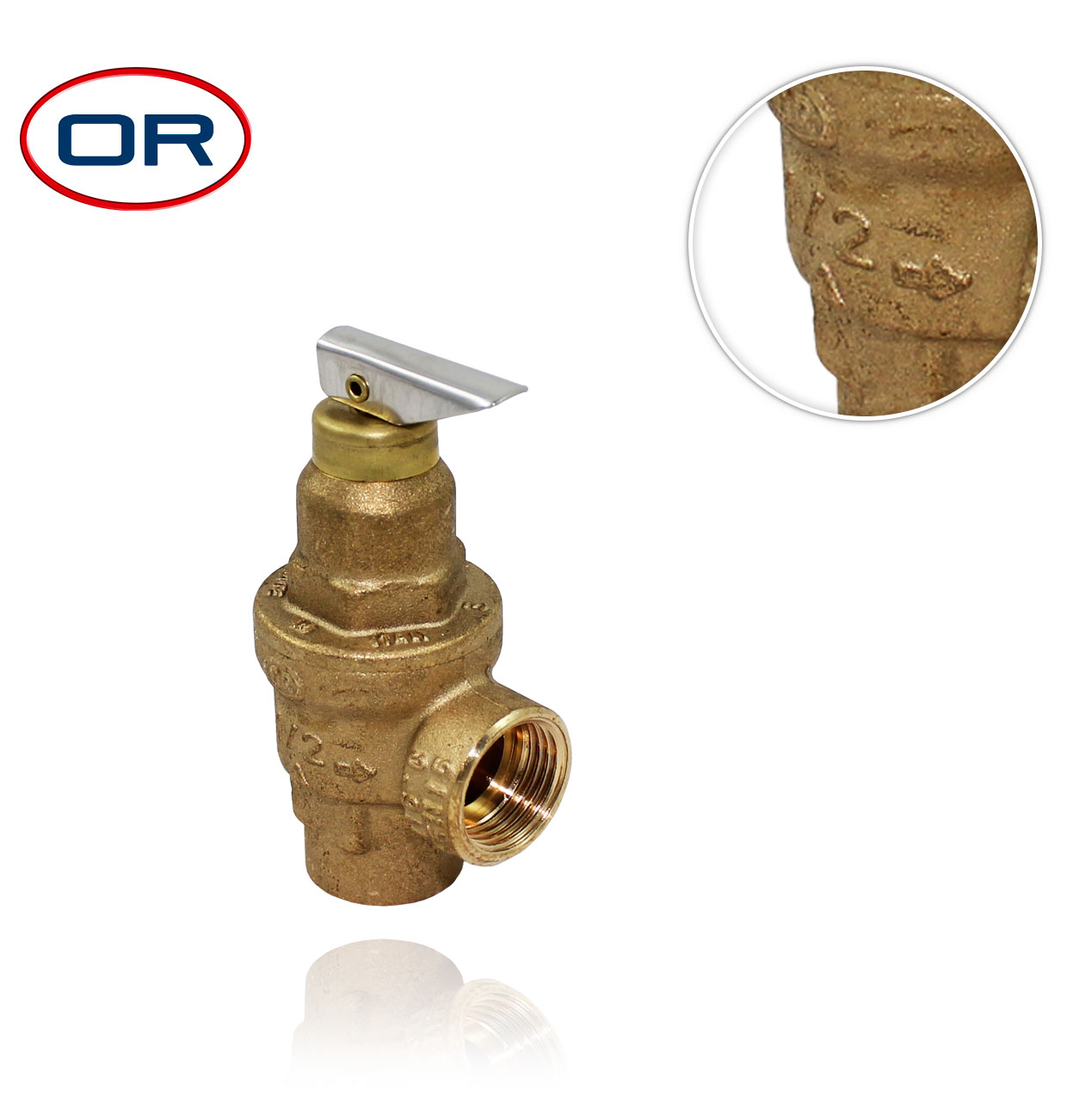 R1/2" 7bar FF SAFETY VALVE with membrane + fixed flow rate