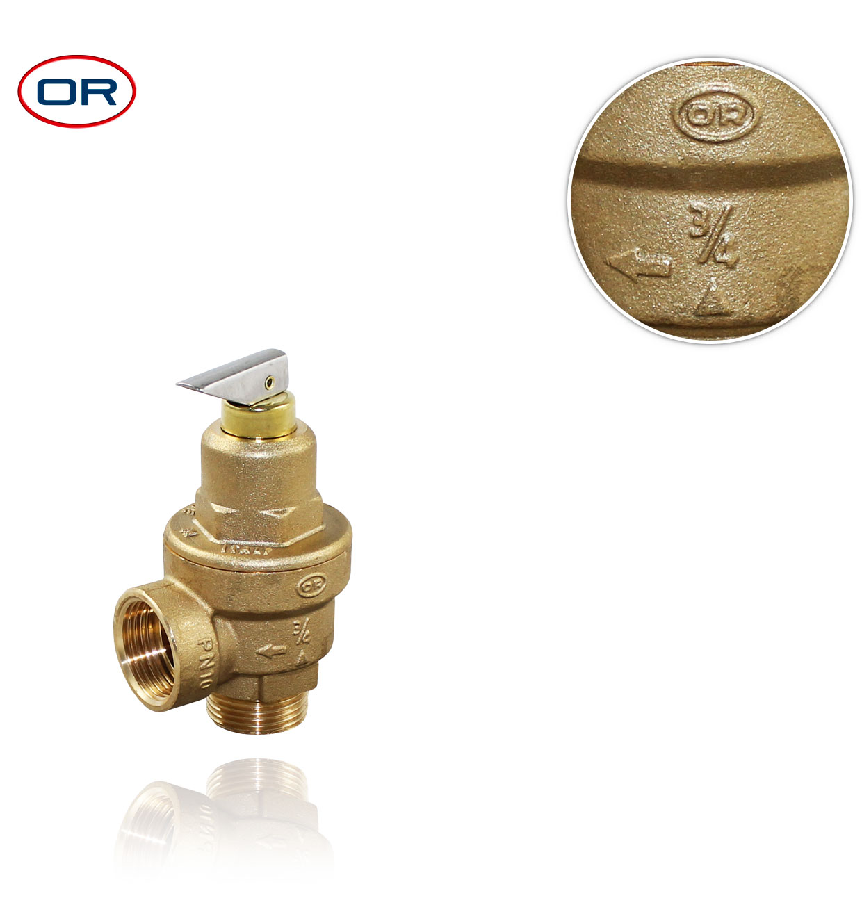 R3/4" 3bar MF SAFETY VALVE with membrane + fixed flow rate