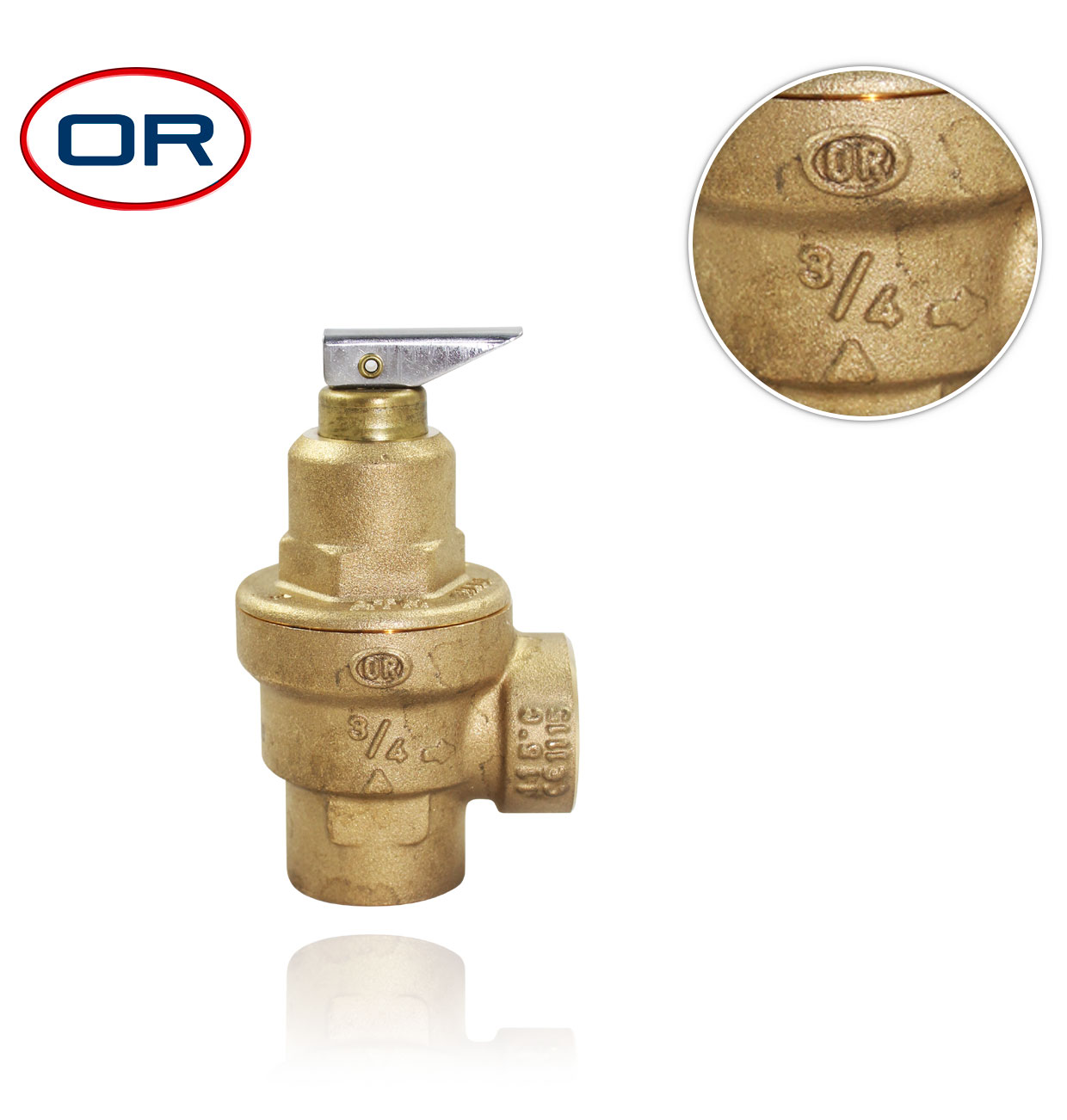 R3/4" 4bar FF SAFETY VALVE with membrane + fixed flow rate