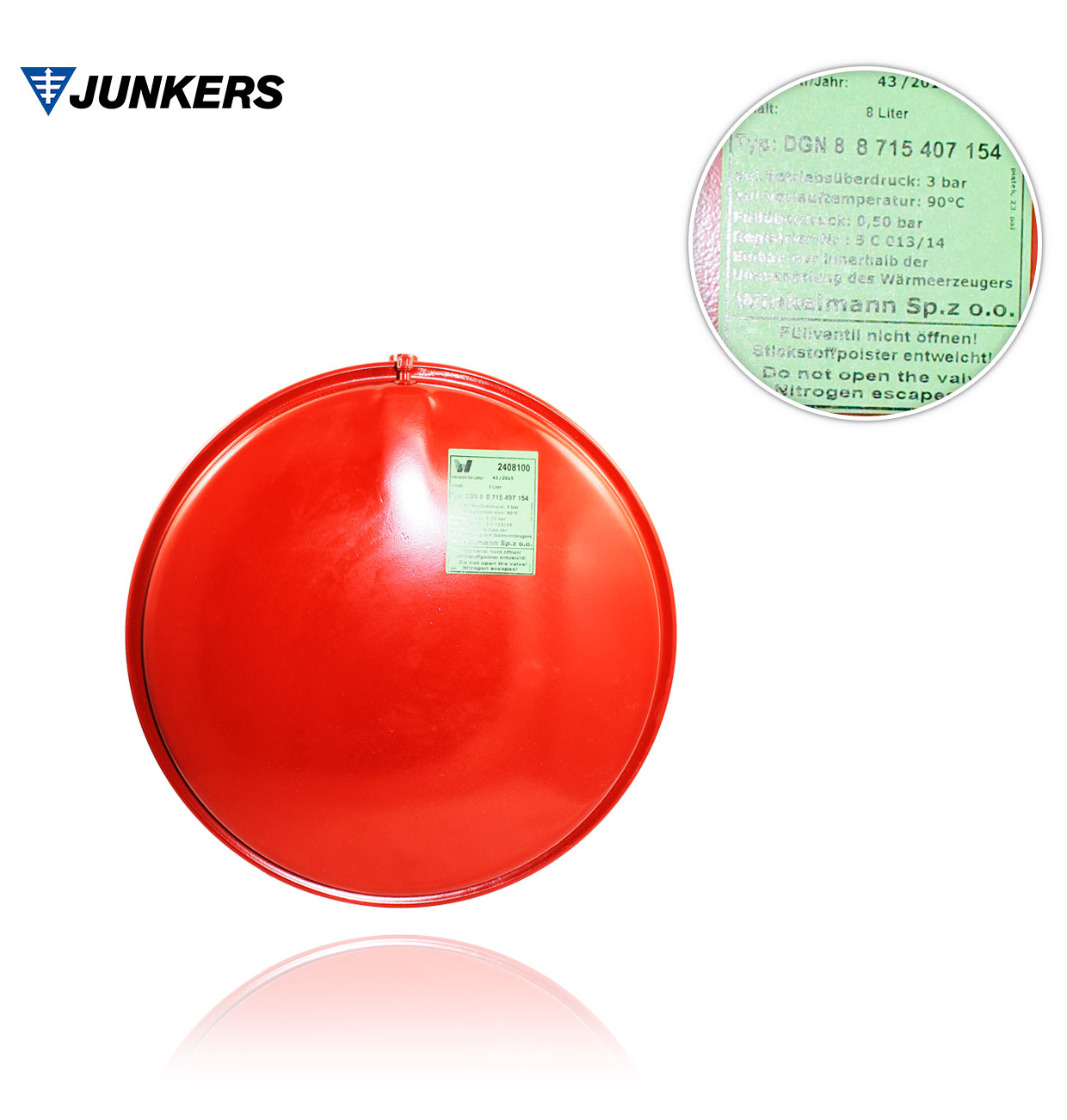 8l. ZW23 AE23/ ZW20/ ZW24AE23/ ZWR24-2ADE23 JUNKERS EXPANSION VESSEL